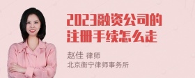 2023融资公司的注册手续怎么走