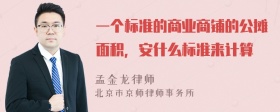 一个标准的商业商铺的公摊面积，安什么标准来计算