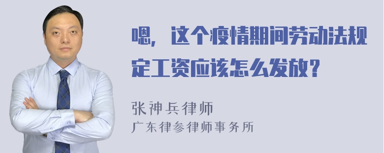 嗯，这个疫情期间劳动法规定工资应该怎么发放？