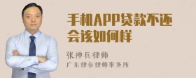 手机APP贷款不还会该如何样