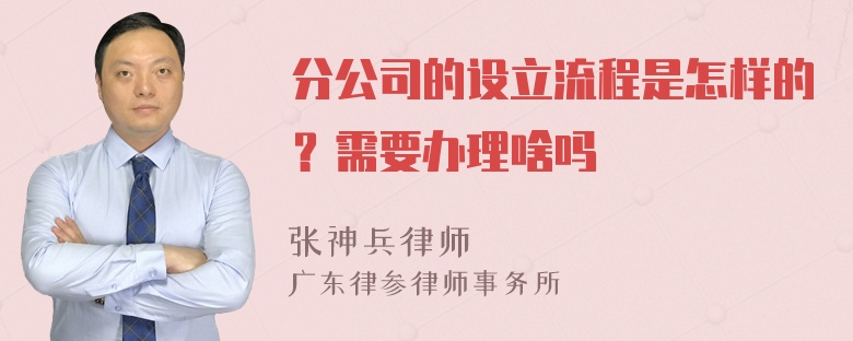 分公司的设立流程是怎样的？需要办理啥吗