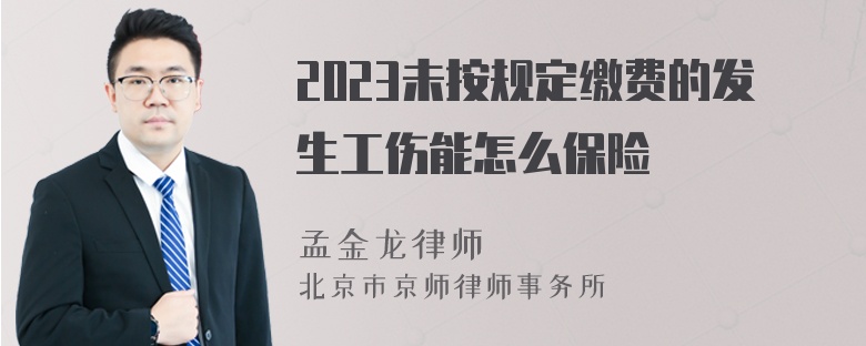 2023未按规定缴费的发生工伤能怎么保险