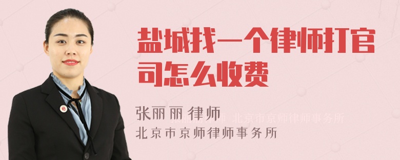 盐城找一个律师打官司怎么收费