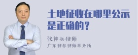 土地征收在哪里公示是正确的？