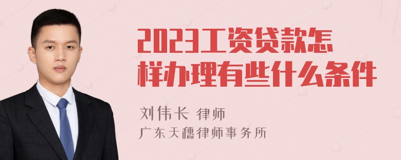 2023工资贷款怎样办理有些什么条件