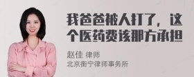 我爸爸被人打了，这个医药费该那方承担