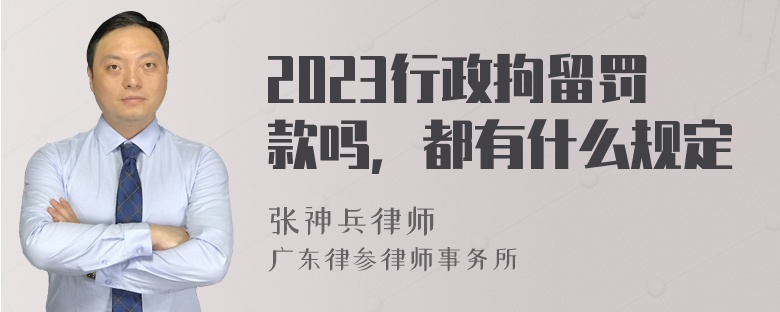 2023行政拘留罚款吗，都有什么规定