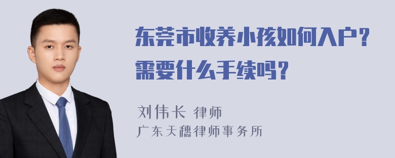 东莞市收养小孩如何入户？需要什么手续吗？