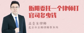 衡阳委托一个律师打官司多少钱