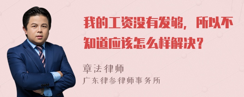 我的工资没有发够，所以不知道应该怎么样解决？