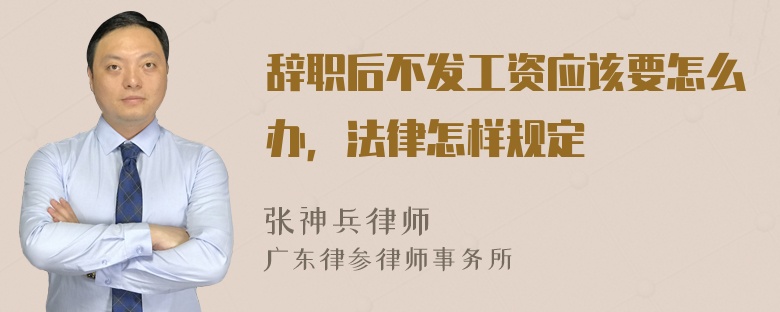 辞职后不发工资应该要怎么办，法律怎样规定