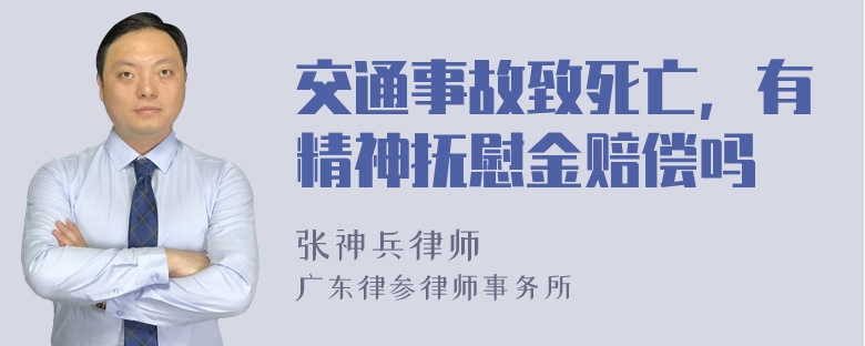 交通事故致死亡，有精神抚慰金赔偿吗