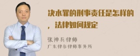 决水罪的刑事责任是怎样的，法律如何规定