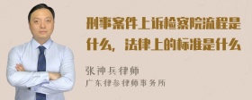 刑事案件上诉检察院流程是什么，法律上的标准是什么