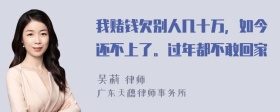 我赌钱欠别人几十万，如今还不上了。过年都不敢回家