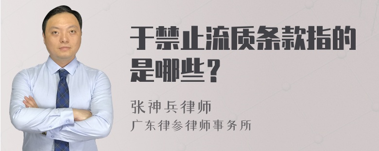 于禁止流质条款指的是哪些？