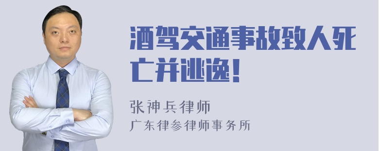 酒驾交通事故致人死亡并逃逸！