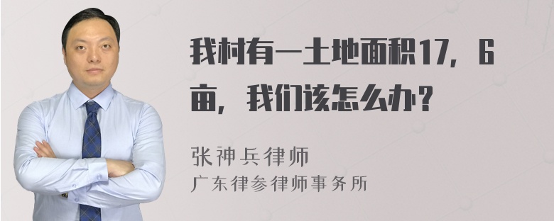 我村有一土地面积17，6亩，我们该怎么办？