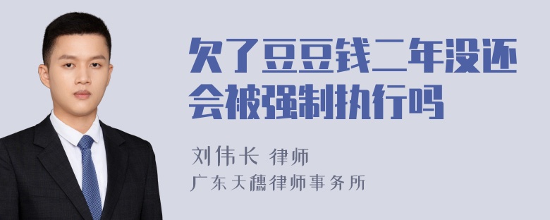 欠了豆豆钱二年没还会被强制执行吗