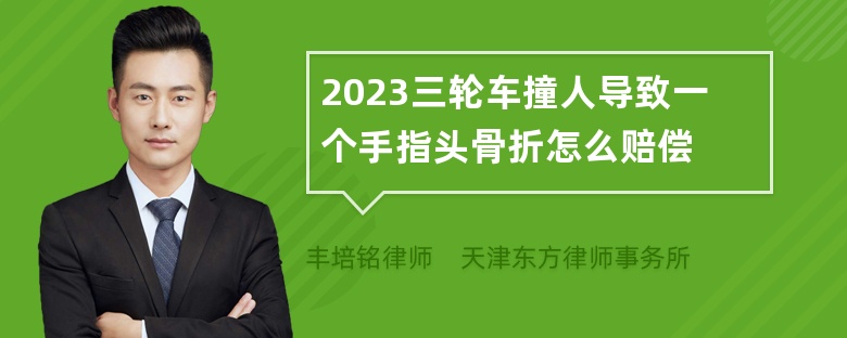 2023三轮车撞人导致一个手指头骨折怎么赔偿