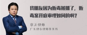 我朋友因为贩毒被抓了，贩毒案开庭审理如何的啊？