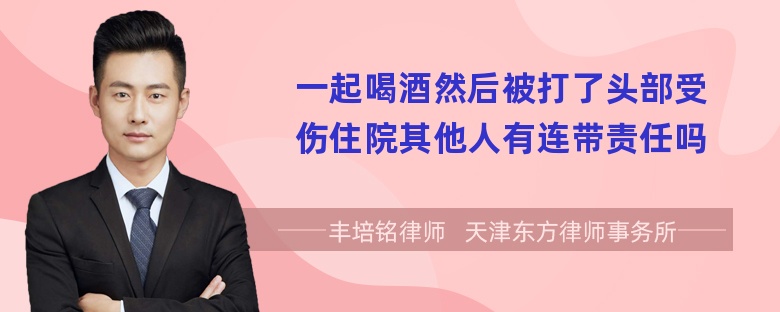 一起喝酒然后被打了头部受伤住院其他人有连带责任吗