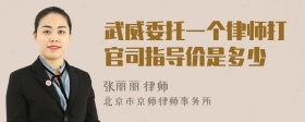 武威委托一个律师打官司指导价是多少