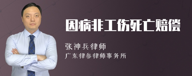 因病非工伤死亡赔偿