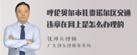 呼伦贝尔市扎赉诺尔区交通违章在网上是怎么办理的