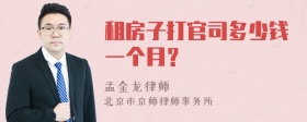 租房子打官司多少钱一个月？