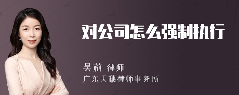 对公司怎么强制执行