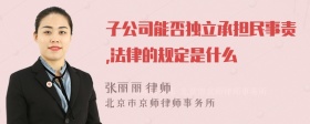 子公司能否独立承担民事责,法律的规定是什么