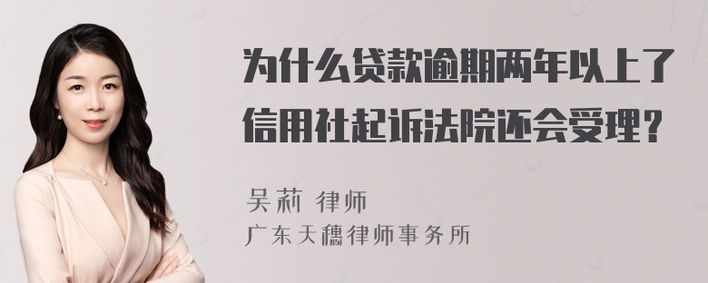 为什么贷款逾期两年以上了信用社起诉法院还会受理？