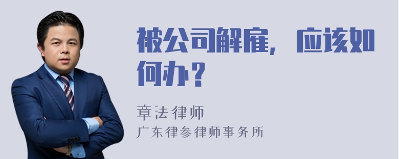 被公司解雇，应该如何办？