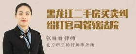 黑龙江二手房买卖纠纷打官司管辖法院