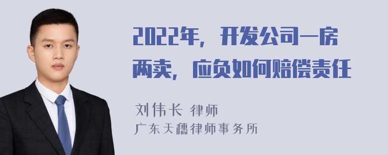 2022年，开发公司一房两卖，应负如何赔偿责任