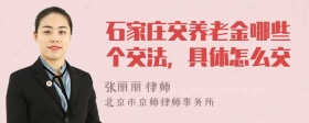 石家庄交养老金哪些个交法，具体怎么交