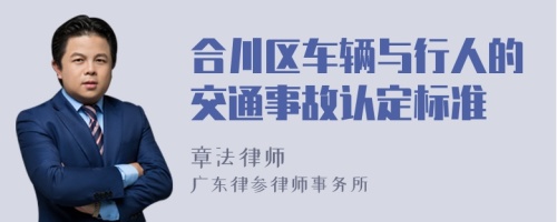 合川区车辆与行人的交通事故认定标准