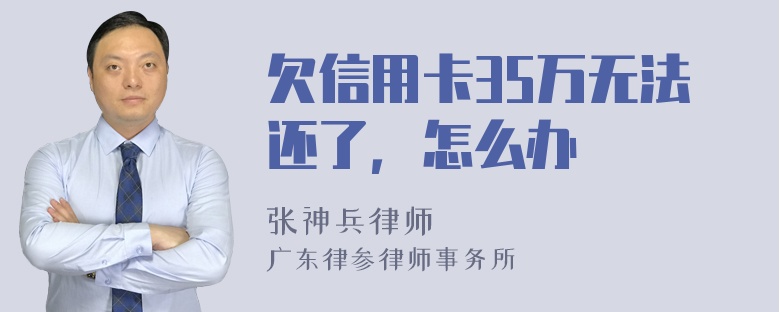 欠信用卡35万无法还了，怎么办