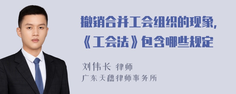 撤销合并工会组织的现象，《工会法》包含哪些规定