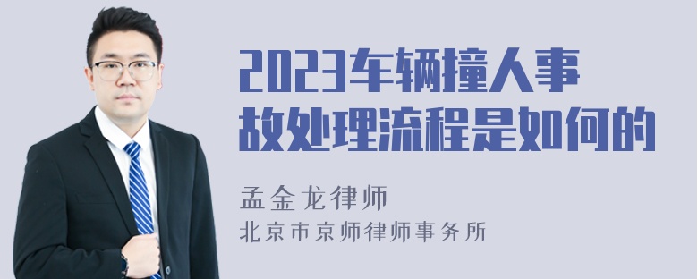 2023车辆撞人事故处理流程是如何的