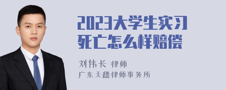 2023大学生实习死亡怎么样赔偿