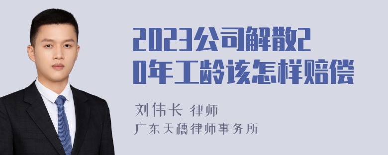 2023公司解散20年工龄该怎样赔偿