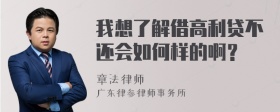 我想了解借高利贷不还会如何样的啊？