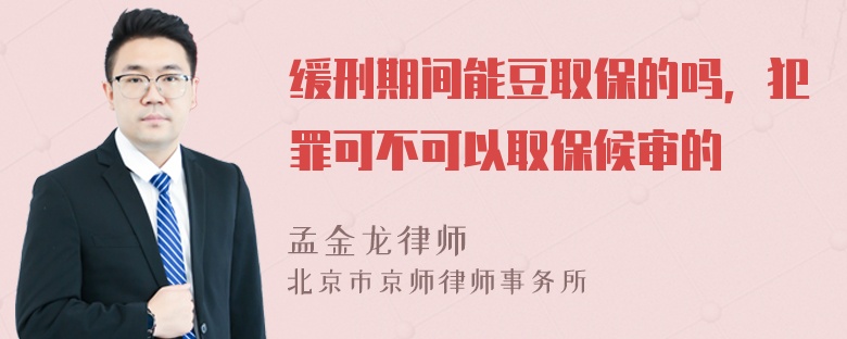 缓刑期间能豆取保的吗，犯罪可不可以取保候审的