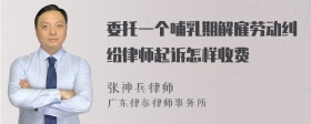 委托一个哺乳期解雇劳动纠纷律师起诉怎样收费