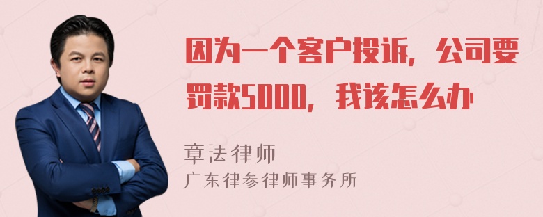 因为一个客户投诉，公司要罚款5000，我该怎么办