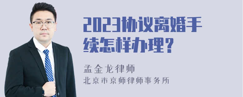 2023协议离婚手续怎样办理？