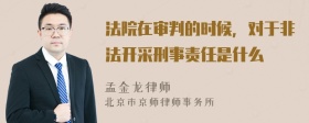 法院在审判的时候，对于非法开采刑事责任是什么