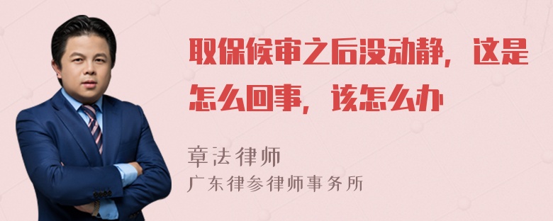 取保候审之后没动静，这是怎么回事，该怎么办